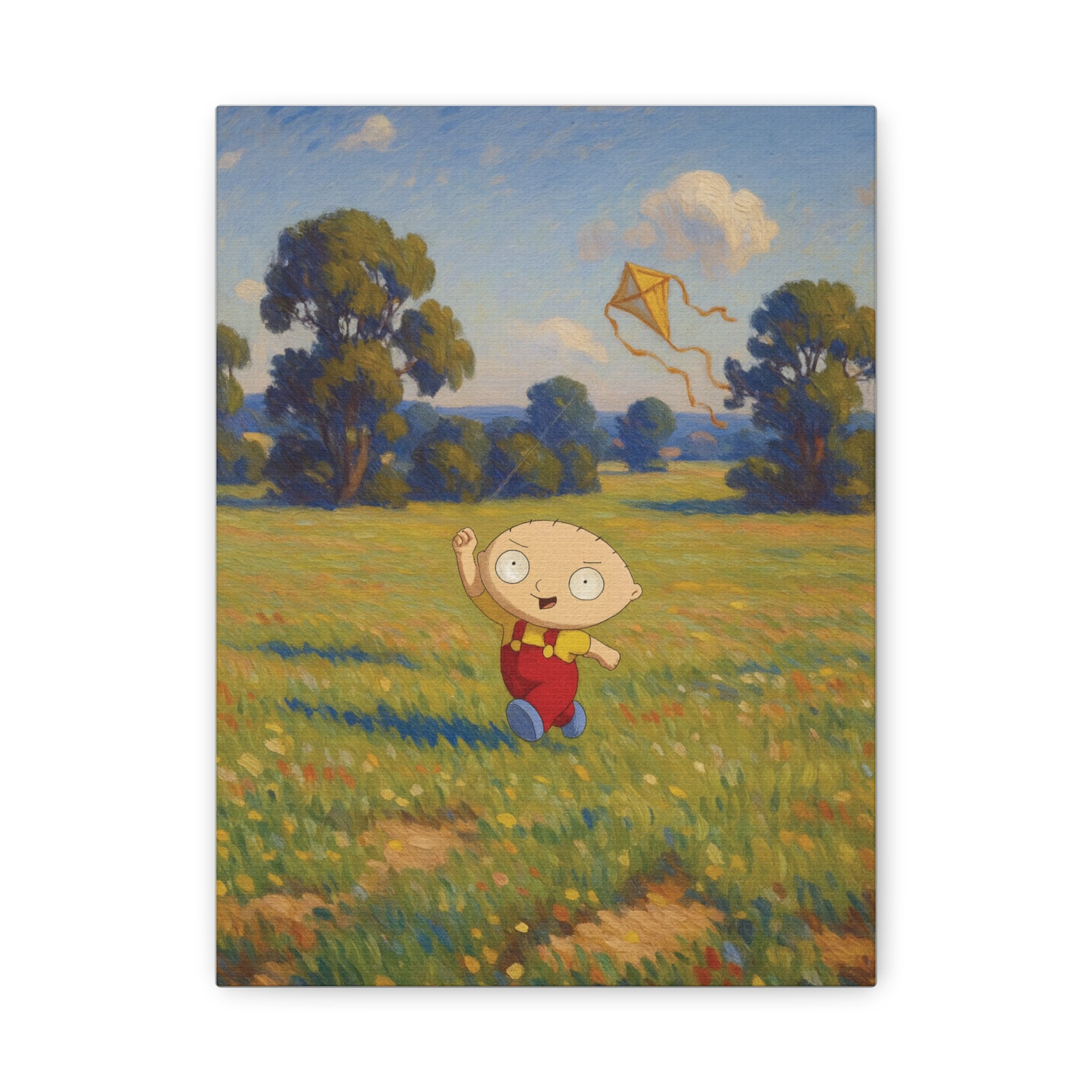 Stewie with His Kite Canvas Painting