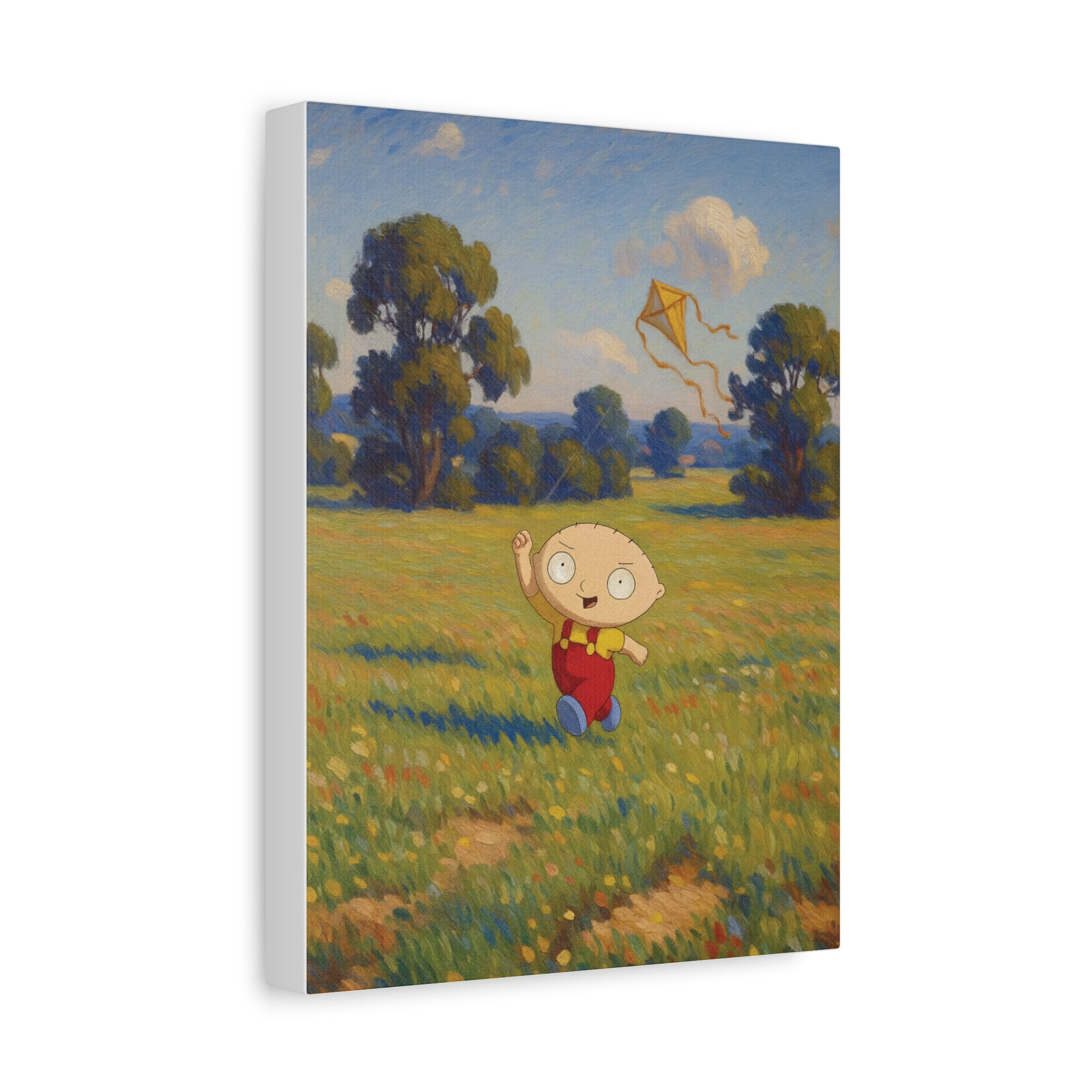 Stewie with His Kite Canvas Painting